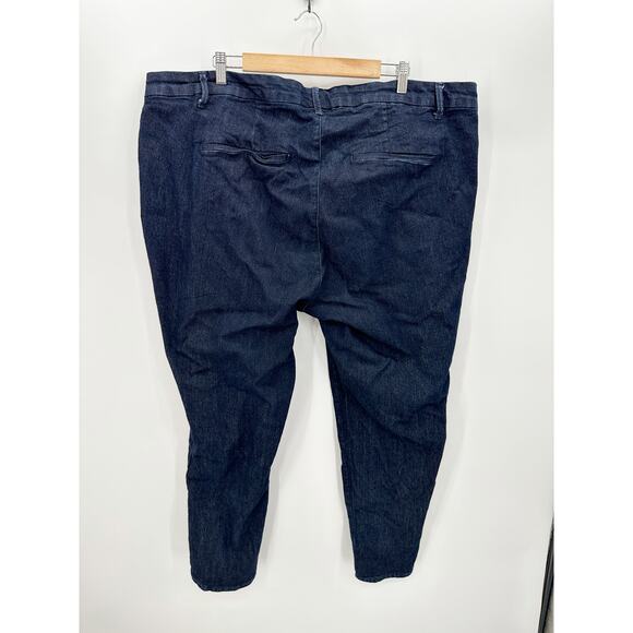 Modcloth Dark Wash Denim Jeans Skinny Women Size 26R Front Pleat Cotton Stretch - Picture 2 of 8